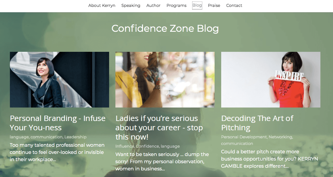 a blog section on a website built on Strikingly a blog section on a website built on Strikingly